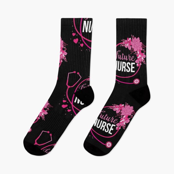 Item preview, Future Nurse Pink with Flowers, Hearts and Stethoscope  designed and sold by NawalMagdy.
