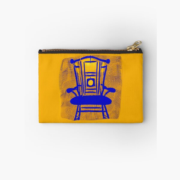 Item preview, ABSTRACT BLUE CHAIR ON ORANGE BACKGROUND - dePace' designed and sold by mrpropcake.