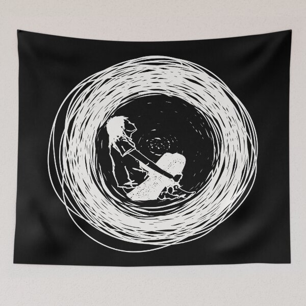 Item preview, sadness linework art white designed and sold by ArtelPrints.