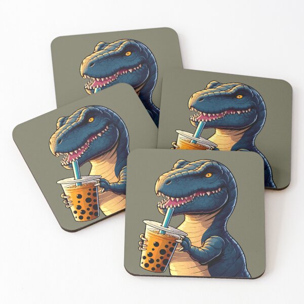 Item preview, Bubble Tea Time T-Rex - Cartoon Dinosaur designed and sold by Ellis Wright.