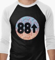 Cherry Blossoms 88Rising Logo Men's Baseball ¾ T-Shirt