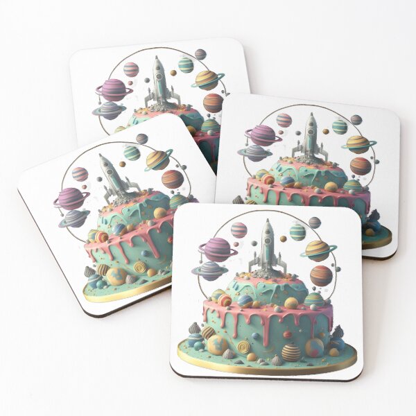 Item preview, Happy Galaxy Birthday Cake designed and sold by WANBASTEN.