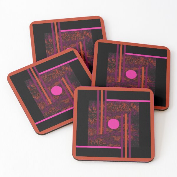 Item preview, Wall Art Rustic Red and Hot Pink Geometric designed and sold by Sharon Schwalbe.