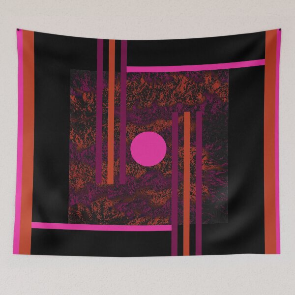 Item preview, Wall Art Rustic Red and Hot Pink Geometric designed and sold by Sharon Schwalbe.