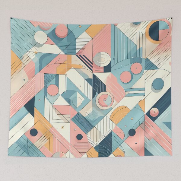 Item preview, Pastel Colorful Shapes Abstract Design designed and sold by Alessei.