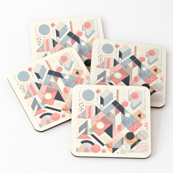 Item preview, Pastel Colorful Shapes Abstract Design designed and sold by Alessei.