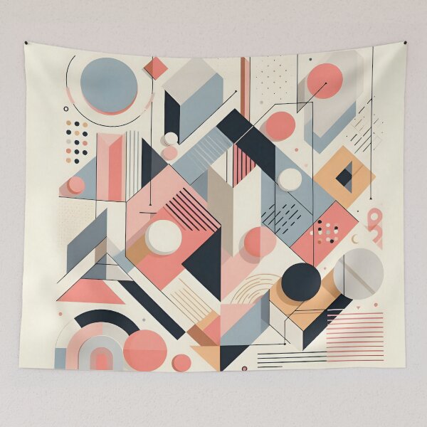 Item preview, Pastel Colorful Shapes Abstract Design designed and sold by Alessei.