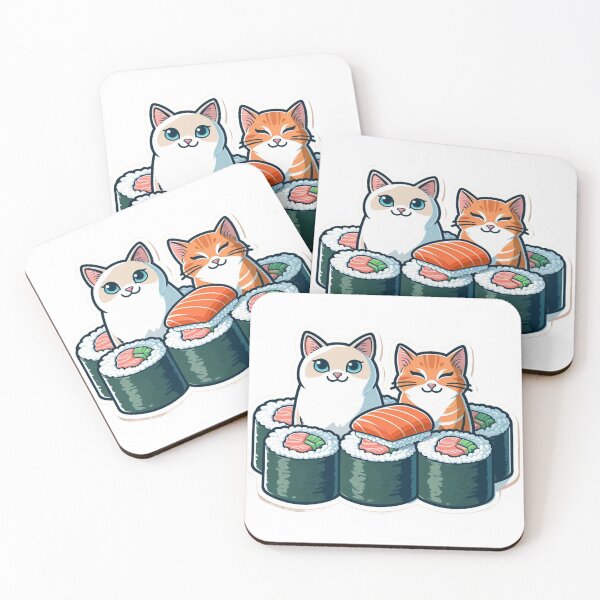 Item preview, sushi cats designed and sold by Greydate.
