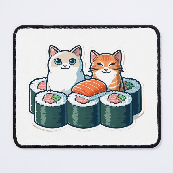 Item preview, sushi cats designed and sold by Greydate.