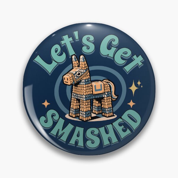 Item preview, Let's Get Smashed Pinata Sticker Blue designed and sold by MyPetMinotaur.