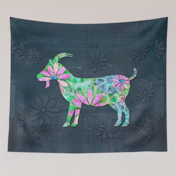 Item preview, Cute Dancing Daisies Goat Art designed and sold by Sharon Cummings Art.