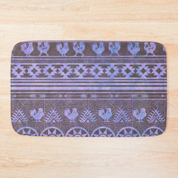 Item preview, Native Southwestern Blanket Purple Roosters Coming Home To-4468 designed and sold by sunnthreads.
