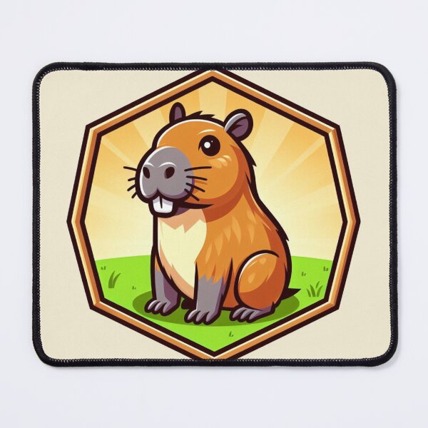 Item preview, Capybara Cartoon Illustration Adorable Sunshine Cute designed and sold by CoffeeIsATrip.