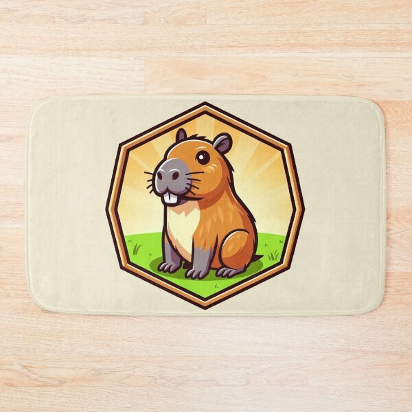 Item preview, Capybara Cartoon Illustration Adorable Sunshine Cute designed and sold by CoffeeIsATrip.