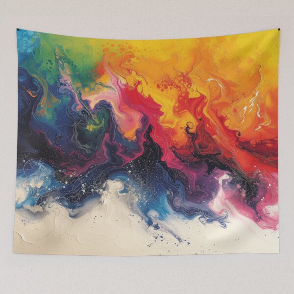 Item preview, Vibrant Waves - Captivating Colorful Abstract Art designed and sold by mldorton.