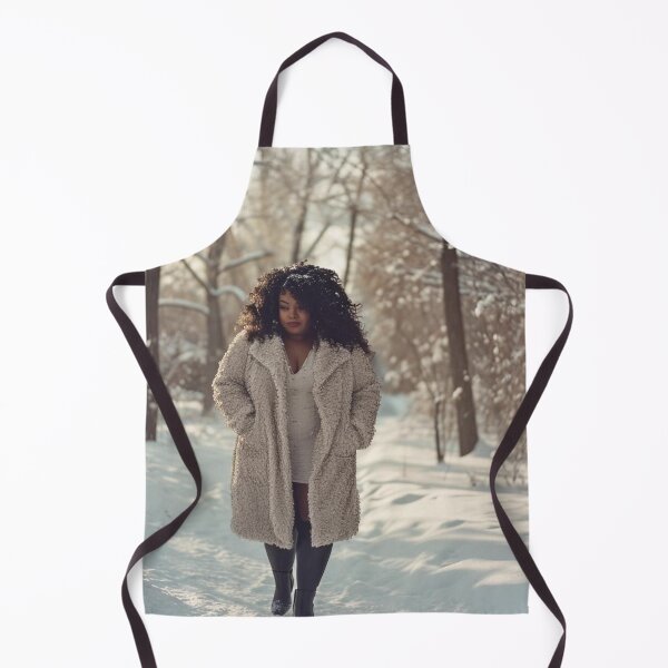 Item preview, Snowy Winter photoshoot beautiful black woman with natural hair, Ai Model designed and sold by CurviRadiance.