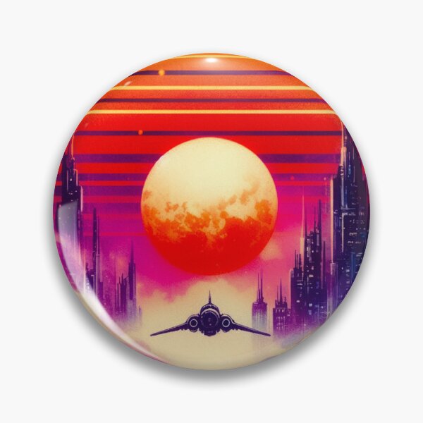 Item preview, Nave espacial saliendo de la ciudad en una galaxia lejana designed and sold by SteadyRolla.