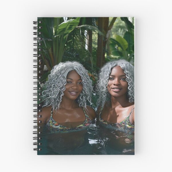 Item preview, Grown and Sexy Ebony, Black female twins on a Caribbean Vacation, Ai Model designed and sold by CurviRadiance.