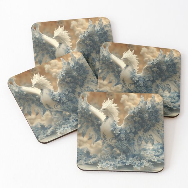 Item preview, Elegance in Blue: Porcelain Phoenix Design designed and sold by mldorton.