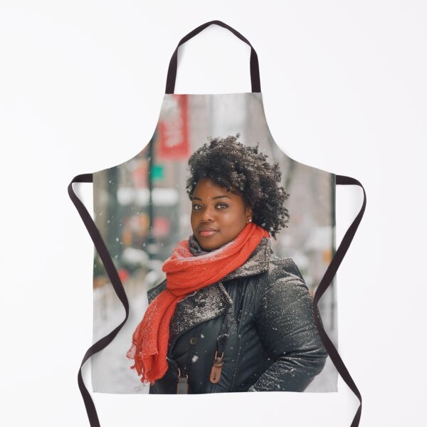 Item preview, Snowy Winter photoshoot beautiful black woman with natural hair, Ai Model designed and sold by CurviRadiance.