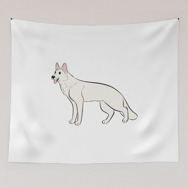Item preview, Happy White German Shepherd Dog designed and sold by CreationsByBear.