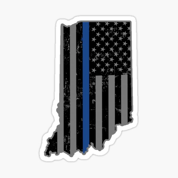 Artikel-Vorschau von Indiana Polizei & Strafverfolgung Thin Blue Line, designt und verkauft von shoppzee.