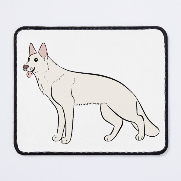 Item preview, Happy White German Shepherd Dog With Brown Nose designed and sold by CreationsByBear.
