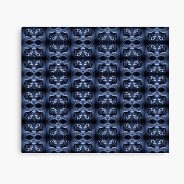 Marionette Skeletons - Midnight Blue Canvas Print