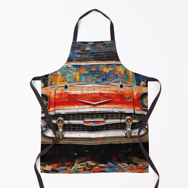 Artikelvorschau, 1957 Bel Air Classic Car Mix Media Mosaike entworfen und verkauft von StefNomadLife.