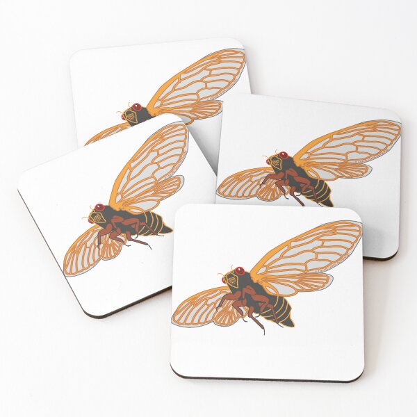 Item preview, Cicada Flying, Orange Wings designed and sold by CraneCreek.