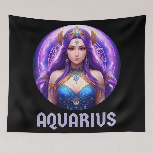 Item preview, Aquarius Zodiac Anime Girl designed and sold by Hellofriendco.