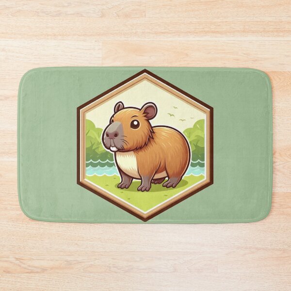 Item preview, Super Cute Happy Capybara Cartoon Illustration Adorable Drawing designed and sold by CoffeeIsATrip.
