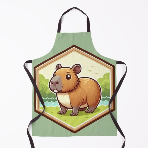 Item preview, Super Cute Happy Capybara Cartoon Illustration Adorable Drawing designed and sold by CoffeeIsATrip.