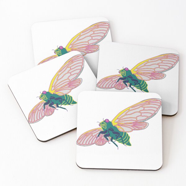 Item preview, Cicada Flying, Pink and Yellow Wings designed and sold by CraneCreek.
