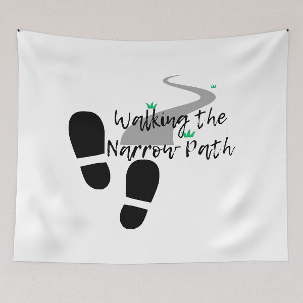 Item preview, Walking the Narrow Path, Footprints and Narrow Path Art designed and sold by Faithloveshop.