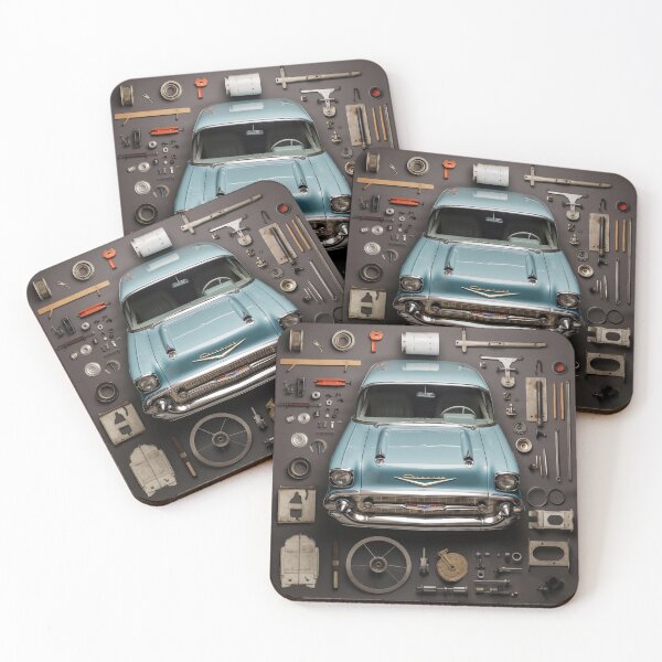 Item preview, 1957 Bel Air Classic Car Knolling Craft designed and sold by StefNomadLife.