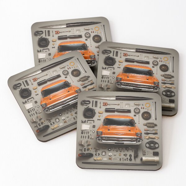 Item preview, 1957 Bel Air Classic Car Knolling Craft designed and sold by StefNomadLife.