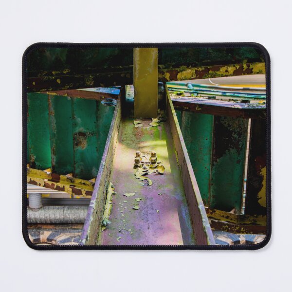 Item preview, Rust Ascent - Abstract Staircase in Abandoned Mill - Urban Decay designed and sold by MegCaterpillar.