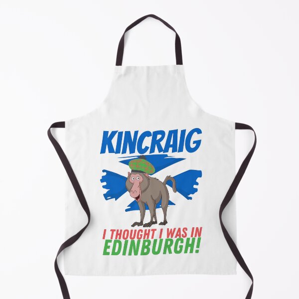 Item preview, Kincraig I thought I was in Edinburgh, funny macaque wearing Scottish hat designed and sold by BritishDelights.