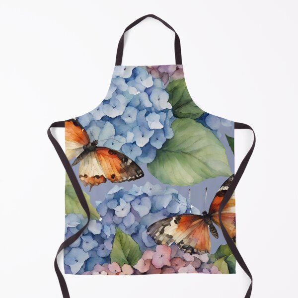 Item preview, Butterflies on hydrangeas Watercolor designed and sold by Neeshki.