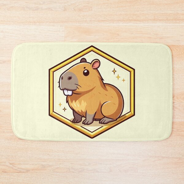 Item preview, Super Stars Smiling Happy Capybara Cartoon Illustration Adorable Drawing designed and sold by CoffeeIsATrip.
