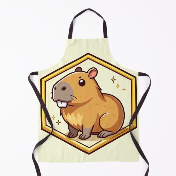 Item preview, Super Stars Smiling Happy Capybara Cartoon Illustration Adorable Drawing designed and sold by CoffeeIsATrip.