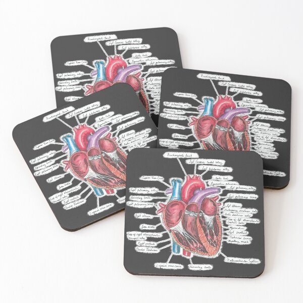Item preview, Healthy Heart (on black) | Heart Anatomy | Medical Illustration designed and sold by Karli Mogen.