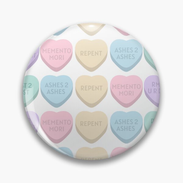 Item preview, ash wednesday and valentine’s day catholic conversation candy hearts designed and sold by Anika Todalen.