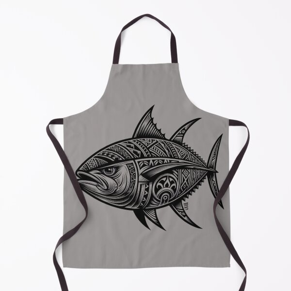 Item preview, Polynesian Ahi Tuna in Black and White designed and sold by HippieFarms11.