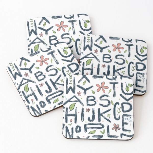 Item preview, alphabet sketch, white designed and sold by Sara Frane.