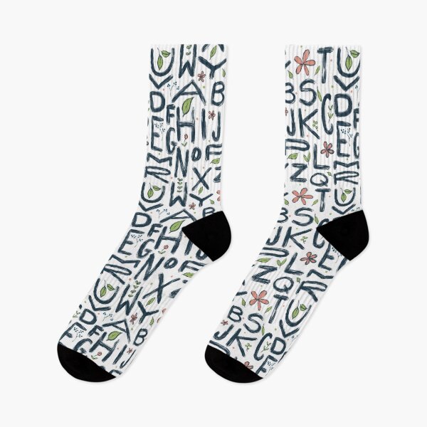 Item preview, alphabet sketch, white designed and sold by Sara Frane.
