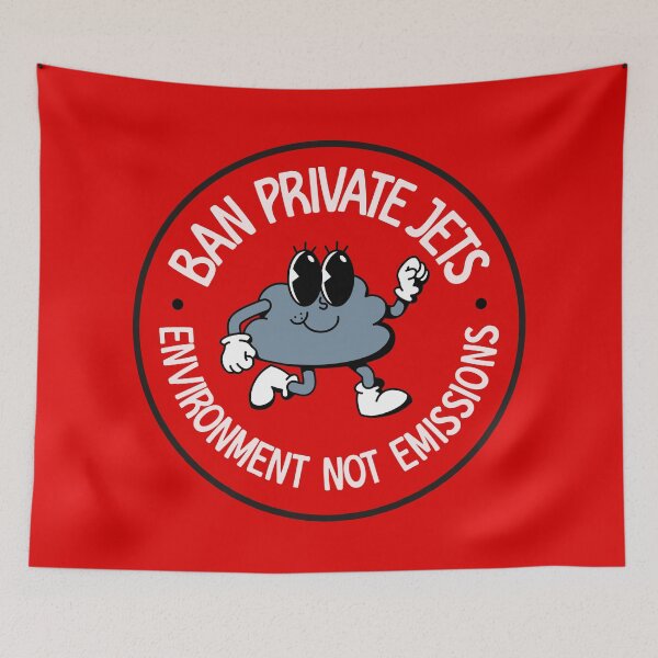 Item preview, Ban Private Jets, Environment Not Emissions - Green Energy designed and sold by Picket Club.