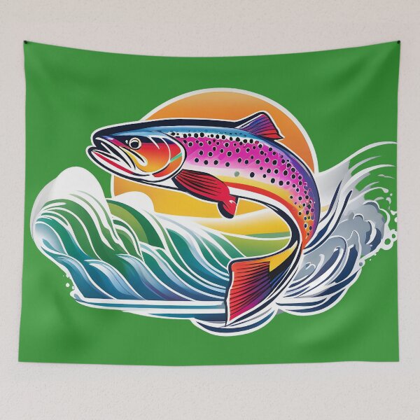 Item preview, Vibrant Splash: Rainbow Trout designed and sold by ZipperDragon88.