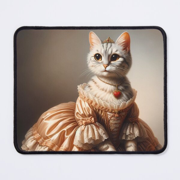 Item preview, Elegant Valentine Feline in a Rococo Dress designed and sold by DeenaDee.